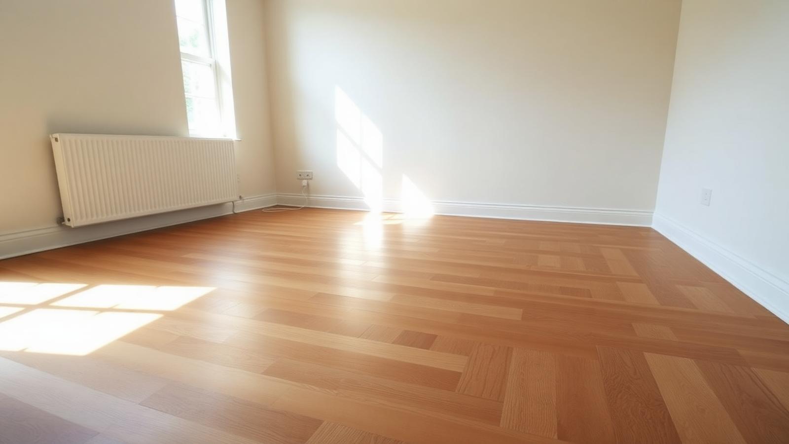 Vloer voor en na renovatie — na