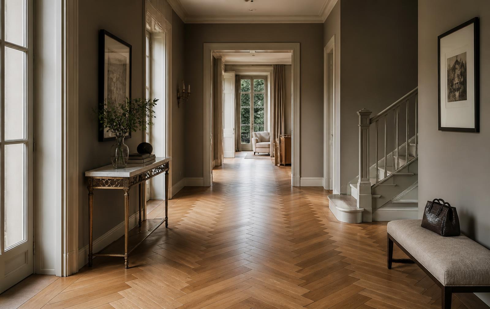 Visgraat in Soft Oak